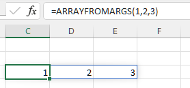 demo of calling ARRAYFROMARGS