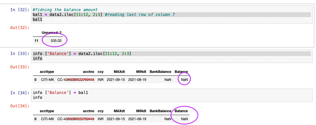 Query and output for reference. 