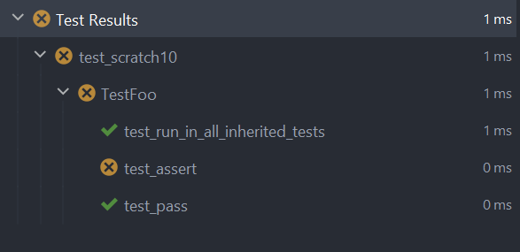 pycharm test run