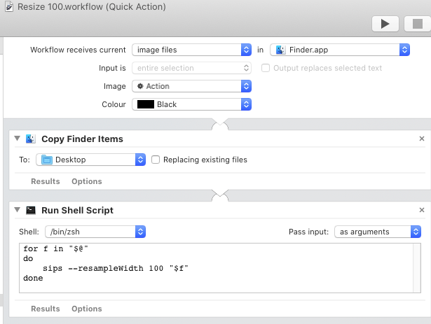 automator configuration