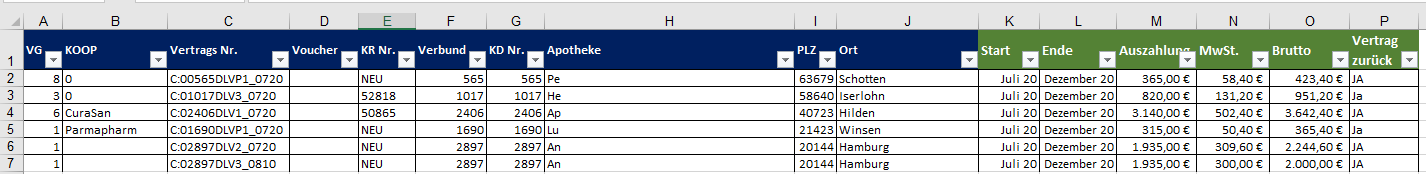 First worksheet