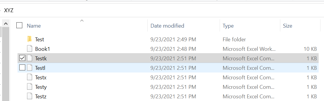 Notice it added the directory name test into the file name and saved it one directory above