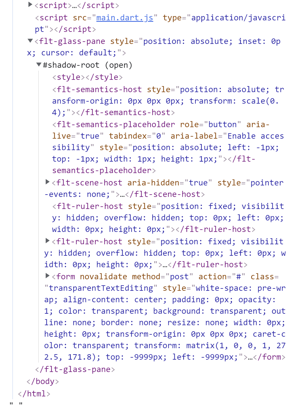 flutter elements