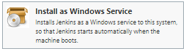 Install as a Windows Service icon