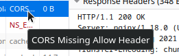 Firefox error when allow-headers is set to wildcard