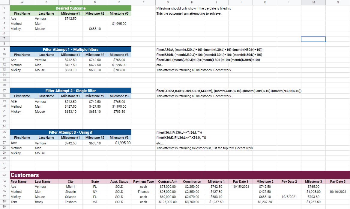 Screenshot of spreadsheet