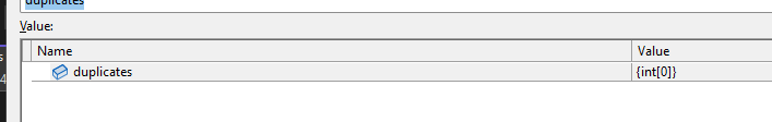 Duplicates containing no elements