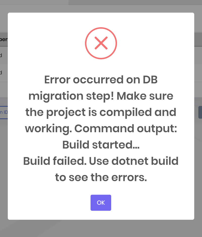 Error message