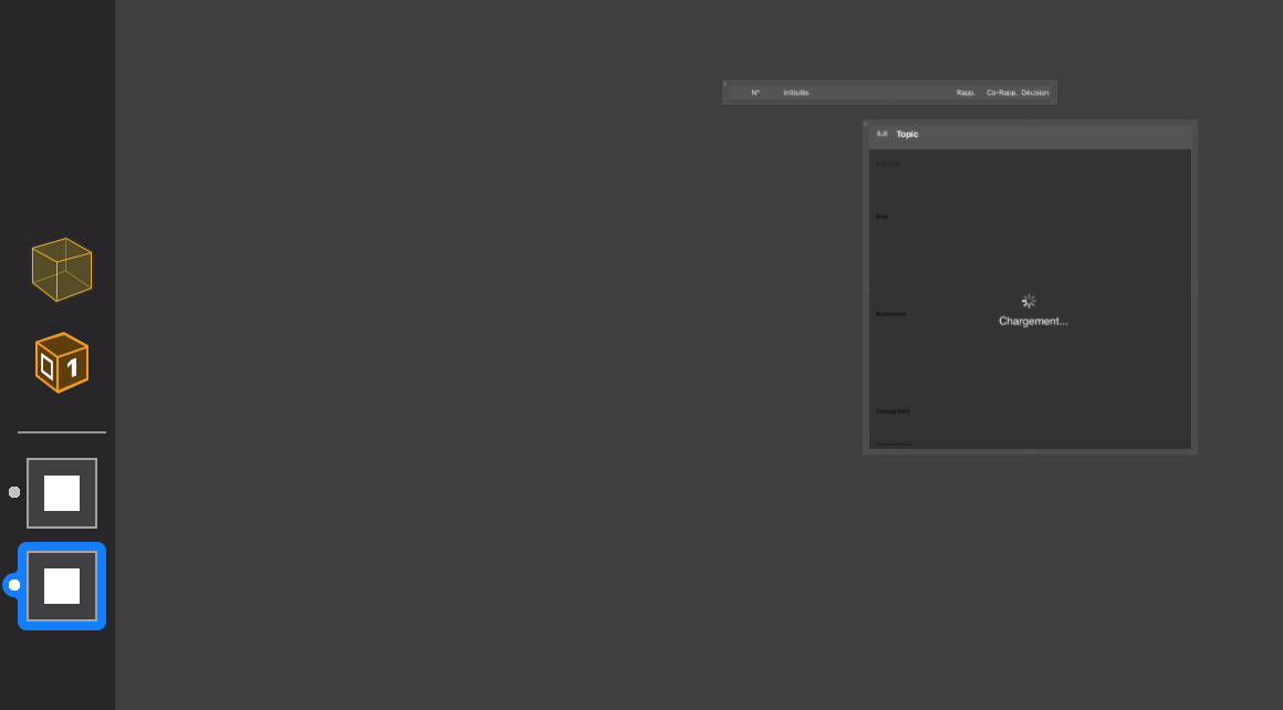 Image of my Interface Builder. Clicking on a view in the left pane doesn't show its subviews. 