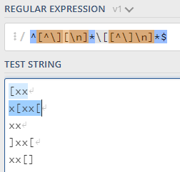 Screenshot from Regex101