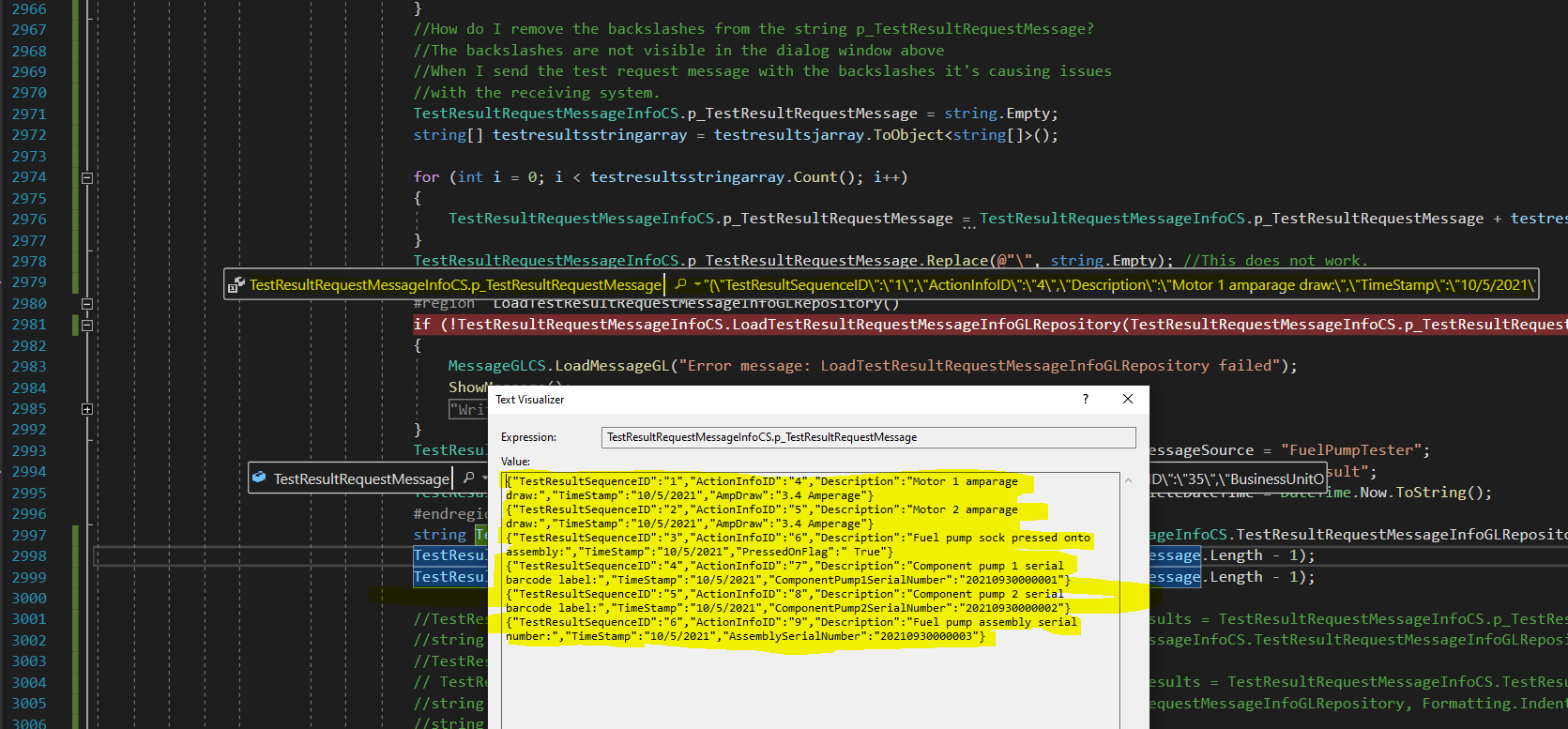 Build the test results string that gets passed into load test results repository method