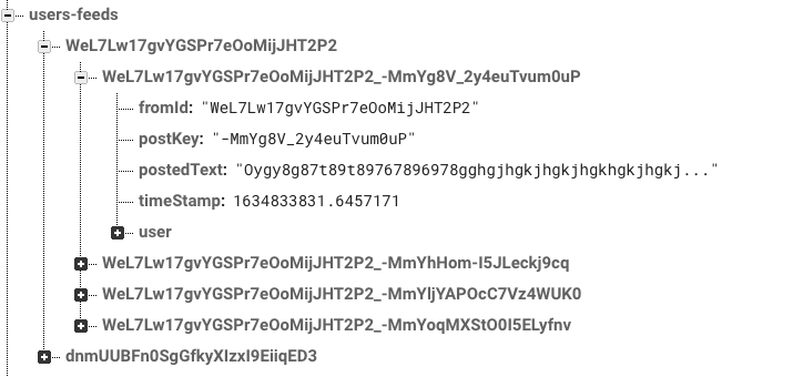 firebase realtime database structure