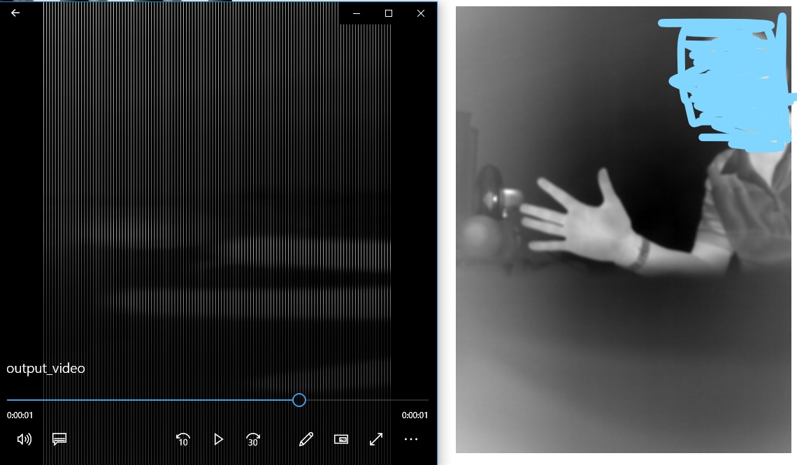 Left: Video, Right: sample grayscale image