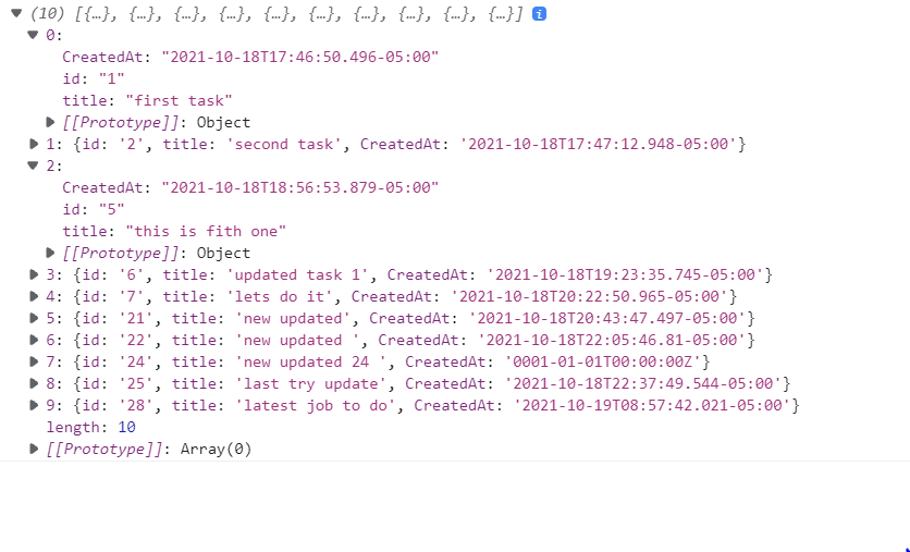 Json response