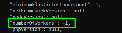 numberOfWorkers value