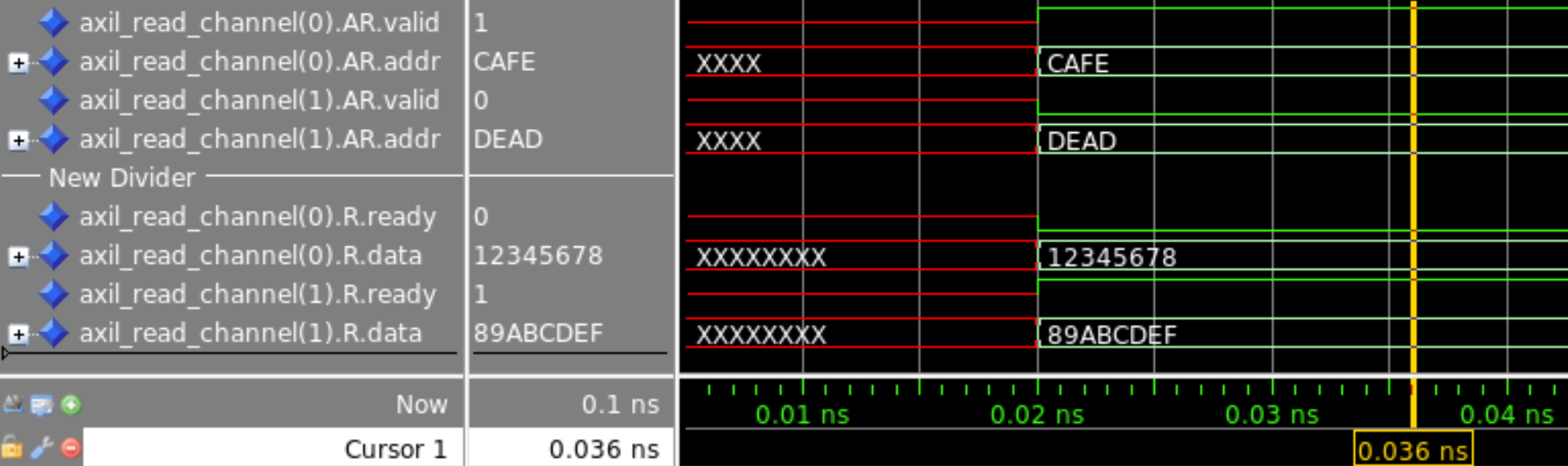 Waveform, first code