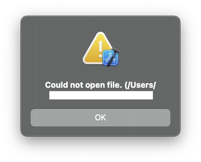 Could not open file