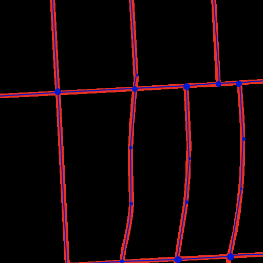 Street grid with polylines