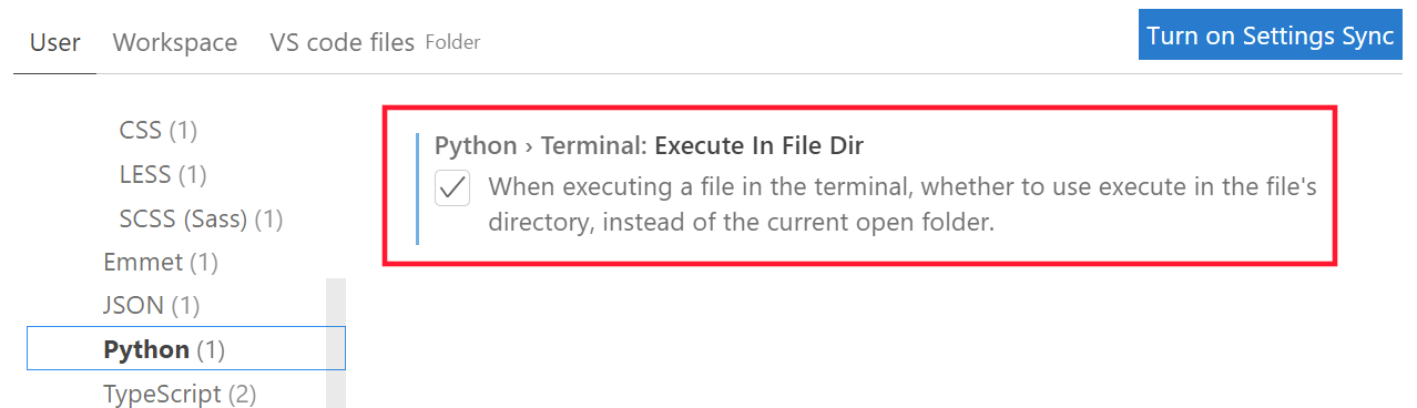 Setting for opening file