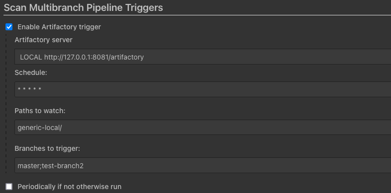 Multibranch pipeline trigger