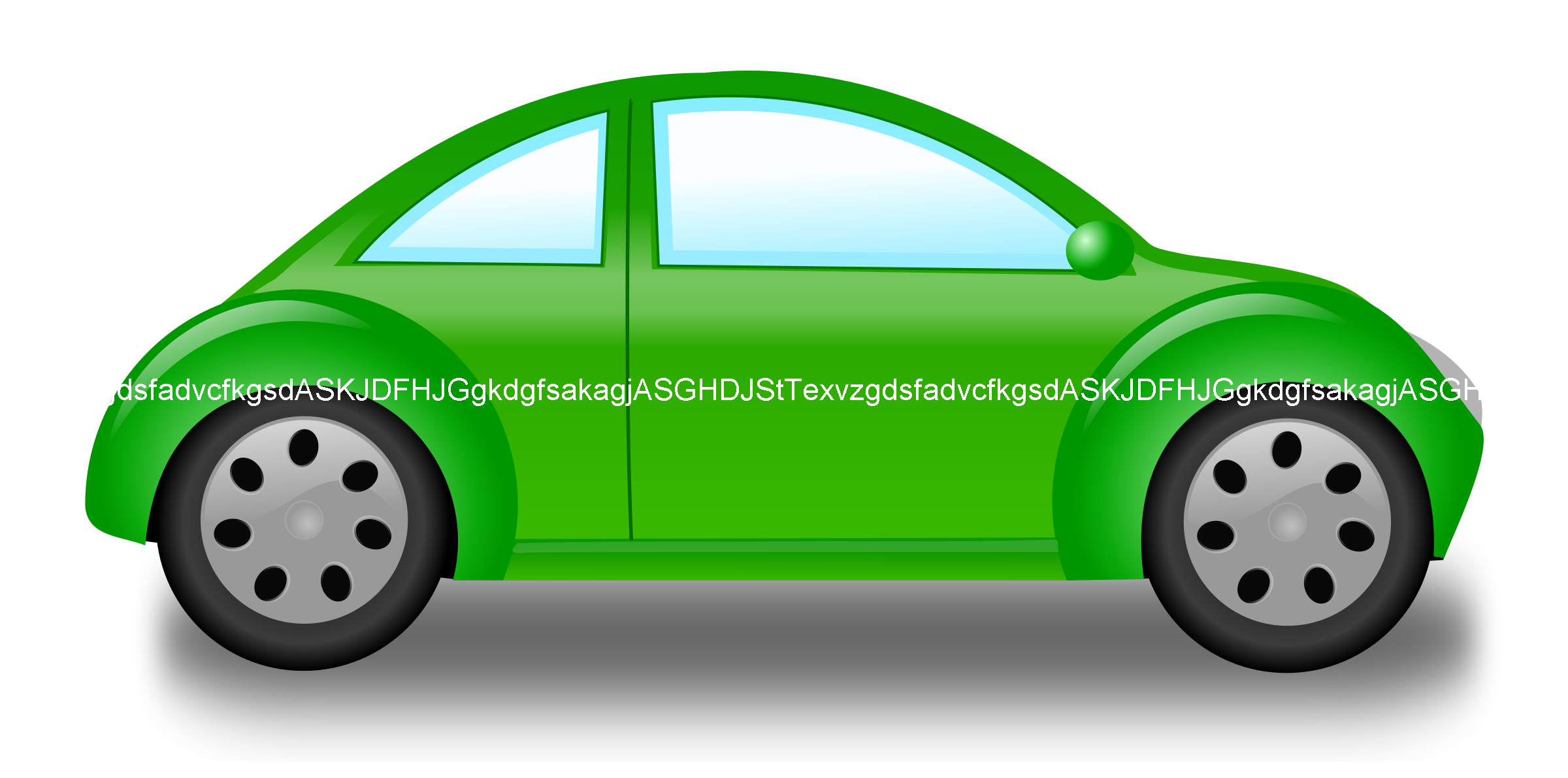 Car with text