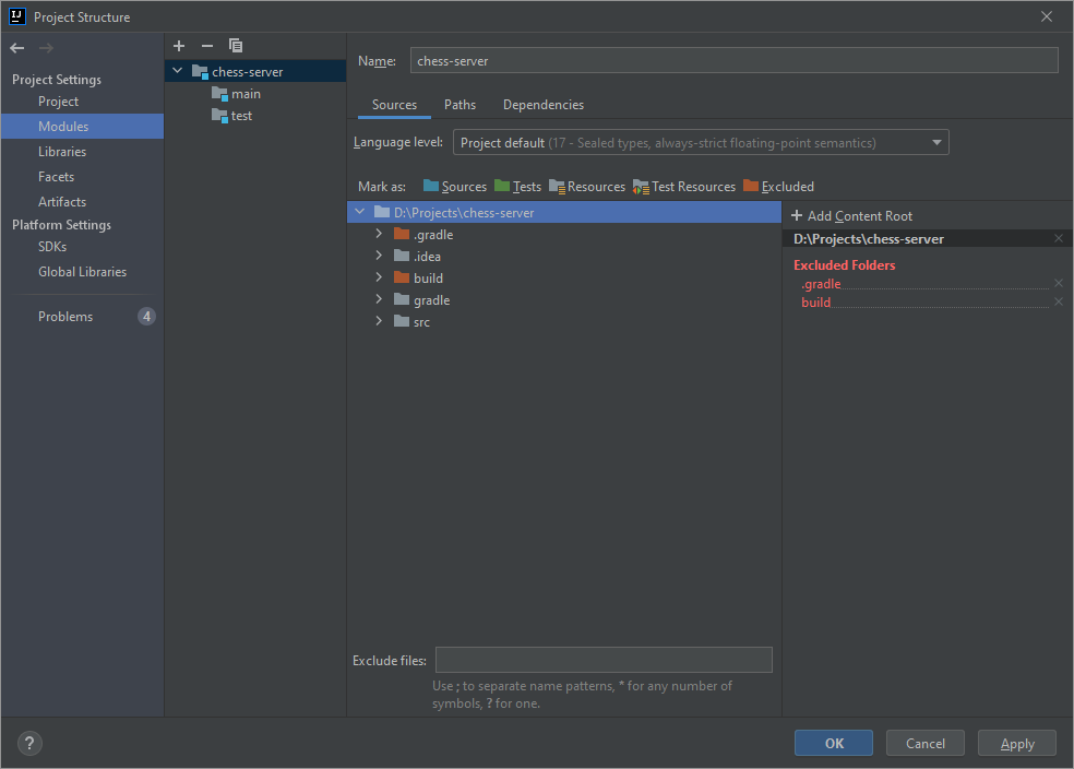 modules->sources