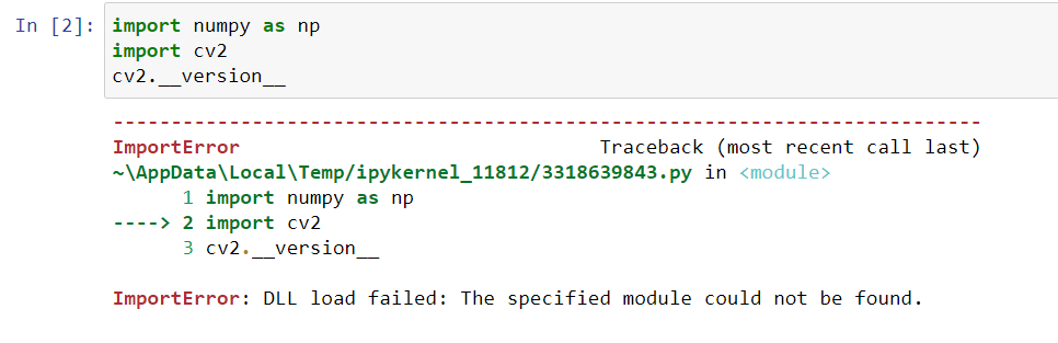 Jupyter error