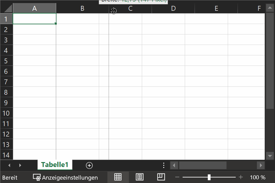 Excel behavior