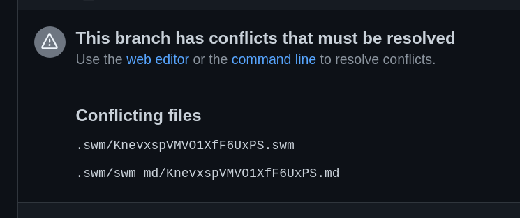 github conflict