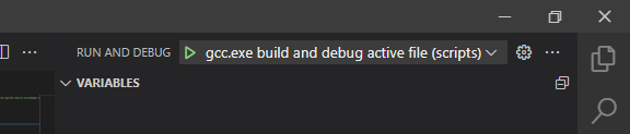 Visual Studio Code Run and debug play button.