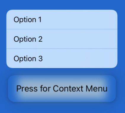 context menu with material