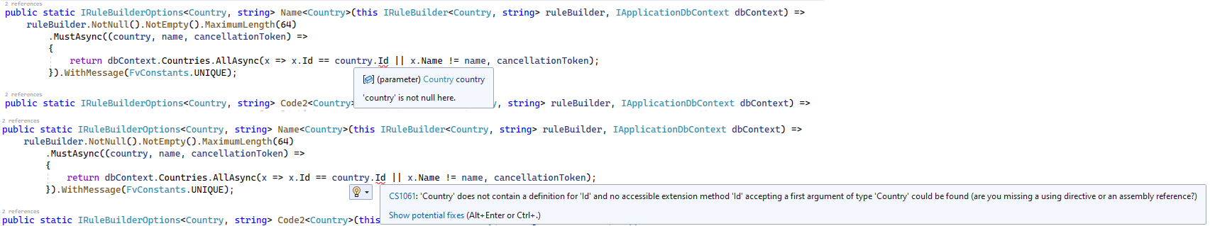 Proper parameter type, but error when accessing property