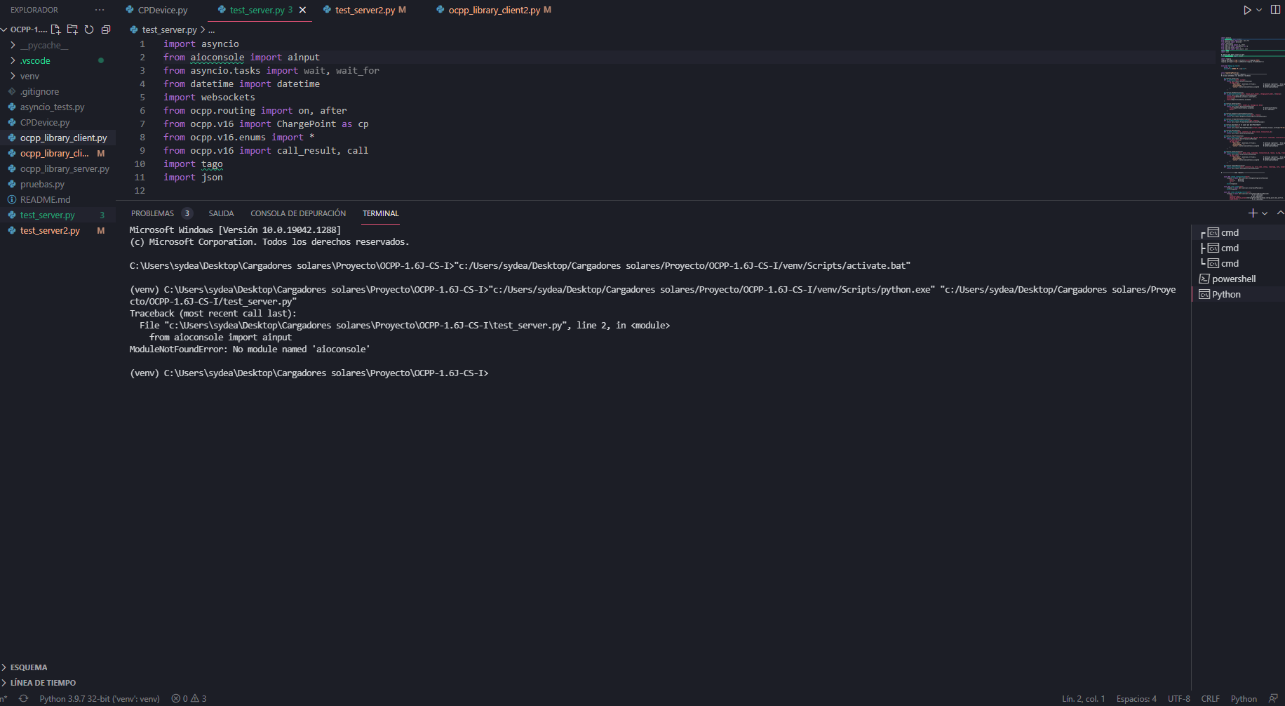 My vscode view