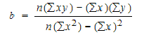 slope of simple linear regression