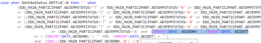 snippet showing cases and converts