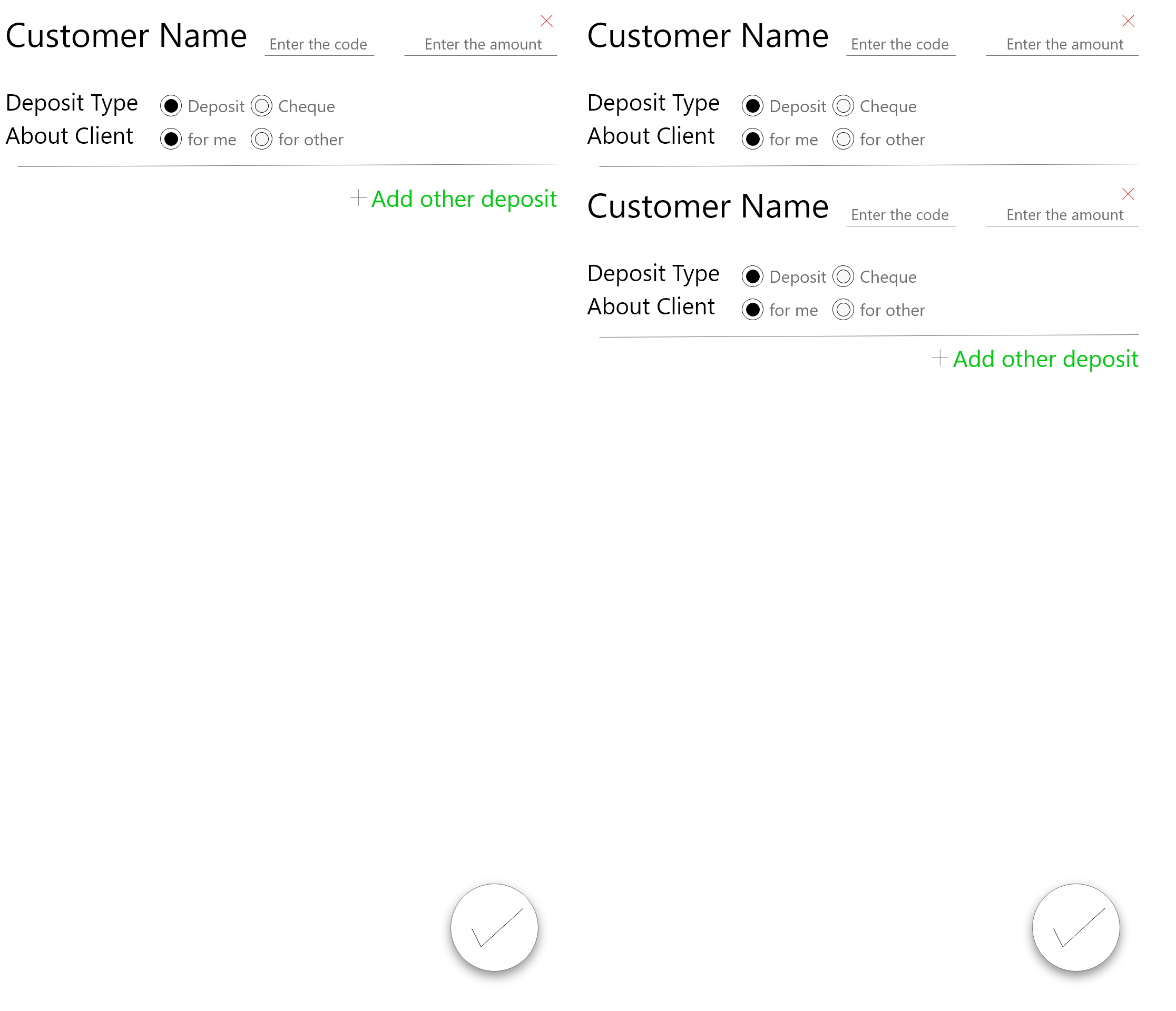 Implement data in steps