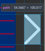 width of path element