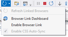 Enable Browser Link is unchecked