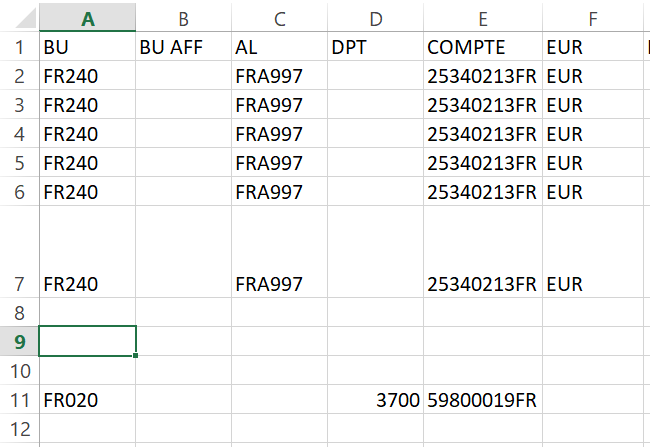 Excel Table