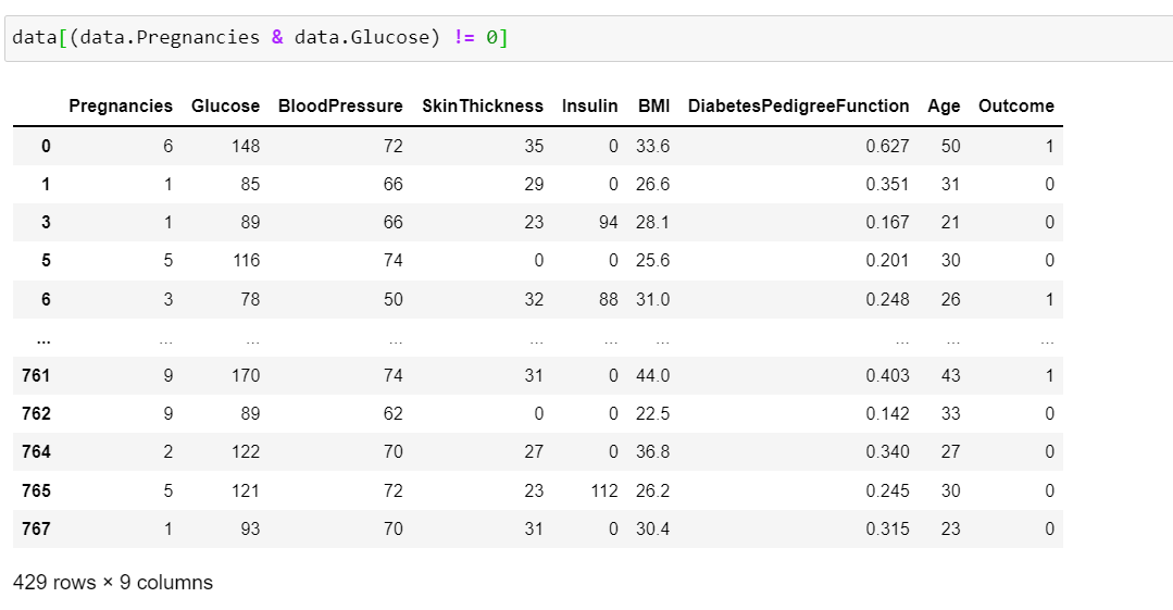 trying to filter by multiple columns