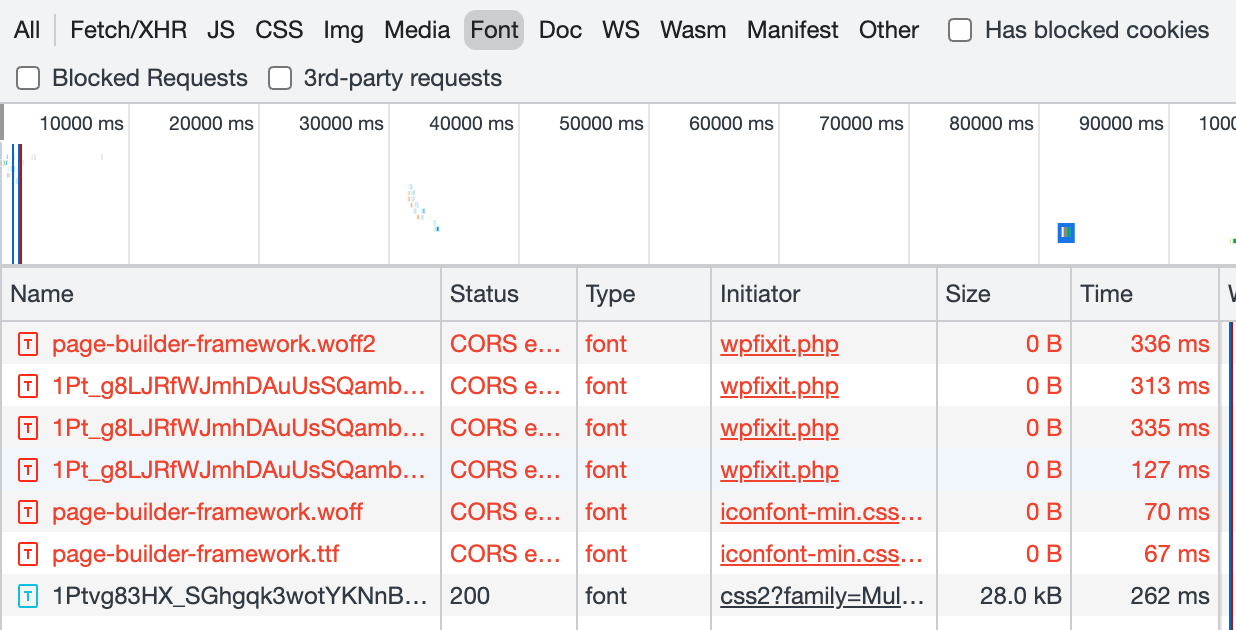 failed fonts loading