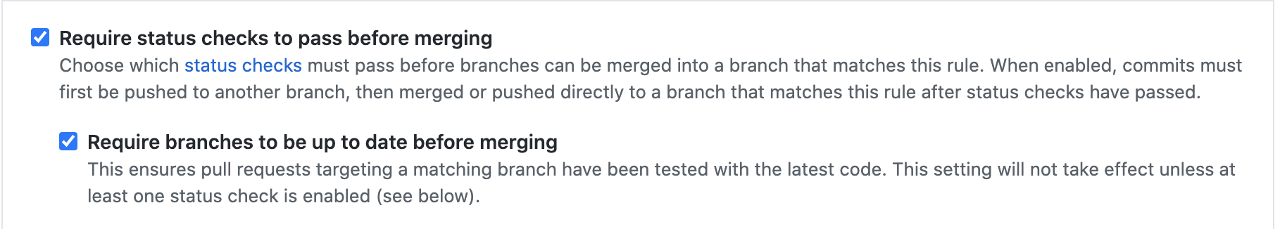 GitHub's 'require branches to be up to date before merging' protection rule