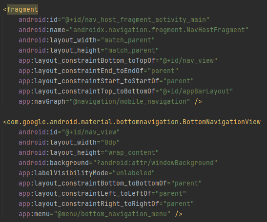 Activity_main.xml bottom_nav_bar implementation