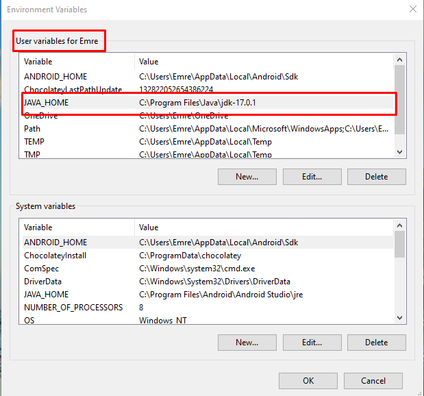 Wrong JDK Environment Variable Value