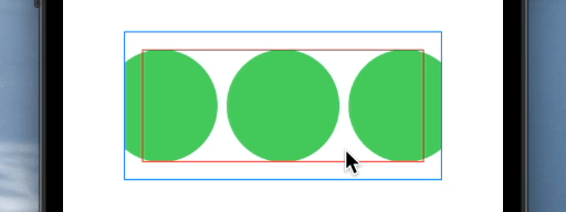 Green circles stay, but overflow the red border