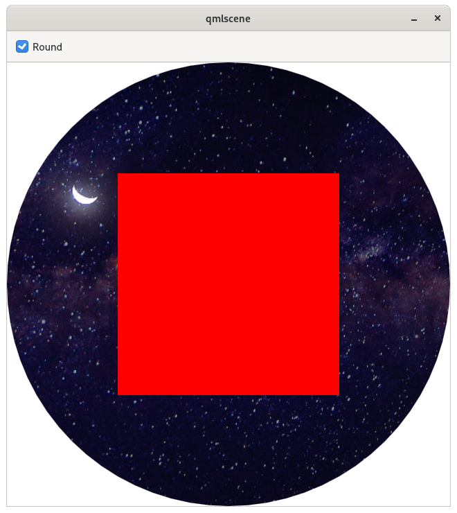 screen shot of red rectangle with round mask