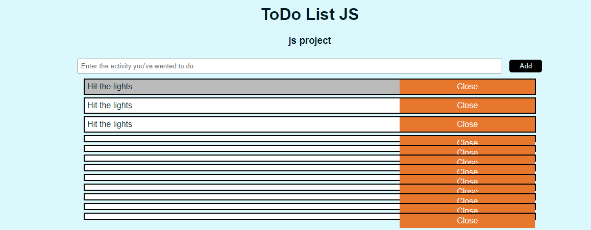 Look of empty li item