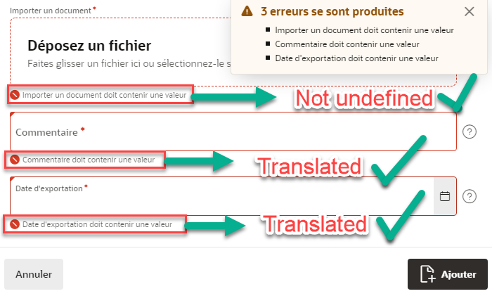 validations working