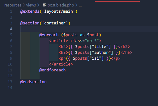 calling array on route class using foreach but i got error (undefined index)