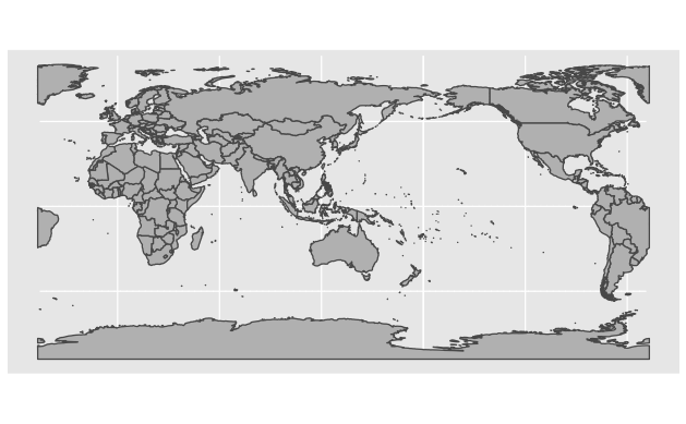 pacific centered map